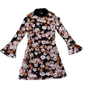 FRENCH CONNECTION Aliyah 3D Floral Lace Sheer Womens/Teen Dress Size 4 Fairy
